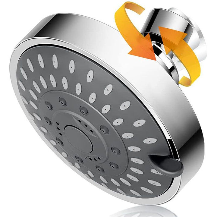 BowLift | Modern Shower Head Self-Cleaning Standard Round Shower Heads in Silver
