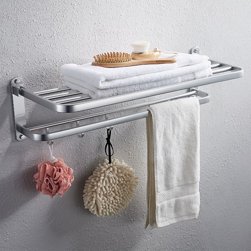 BowLift | Contemporary bathroom accessory set made of aluminum with towel holder/bath shelf