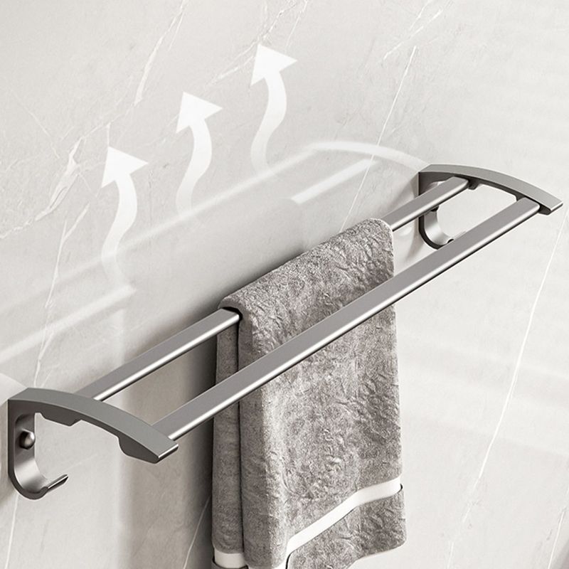 BowLift | Modern Bathroom Accessories Set Gray Towel Bar Bathroom Shelf Bathroom Hardware