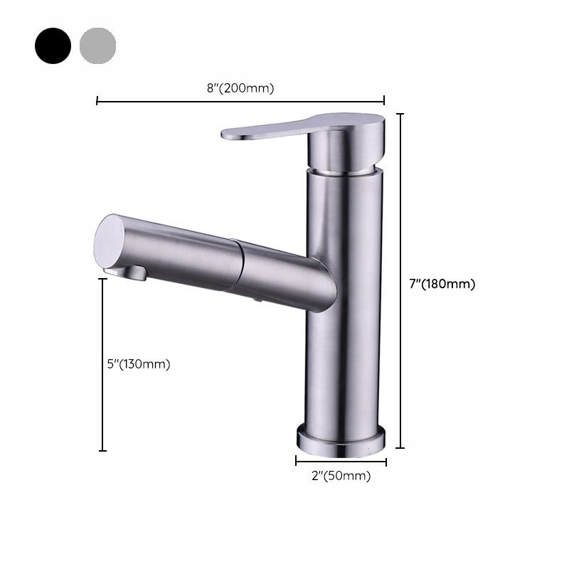 BowLift | Pull-out Faucet Contemporary Single Lever Faucet with Swivel Spout