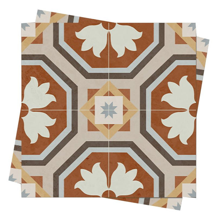 BowLift | Square Indoor Vinyl Floor Peel and Stick Flower Pattern Waterproof Vinyl Floor