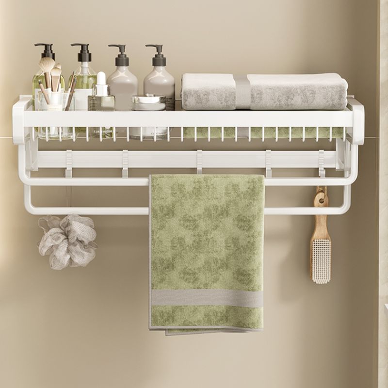 BowLift | Contemporary bathroom accessory set made of matte stainless steel-aluminum with bathrobe hook/bath shelf