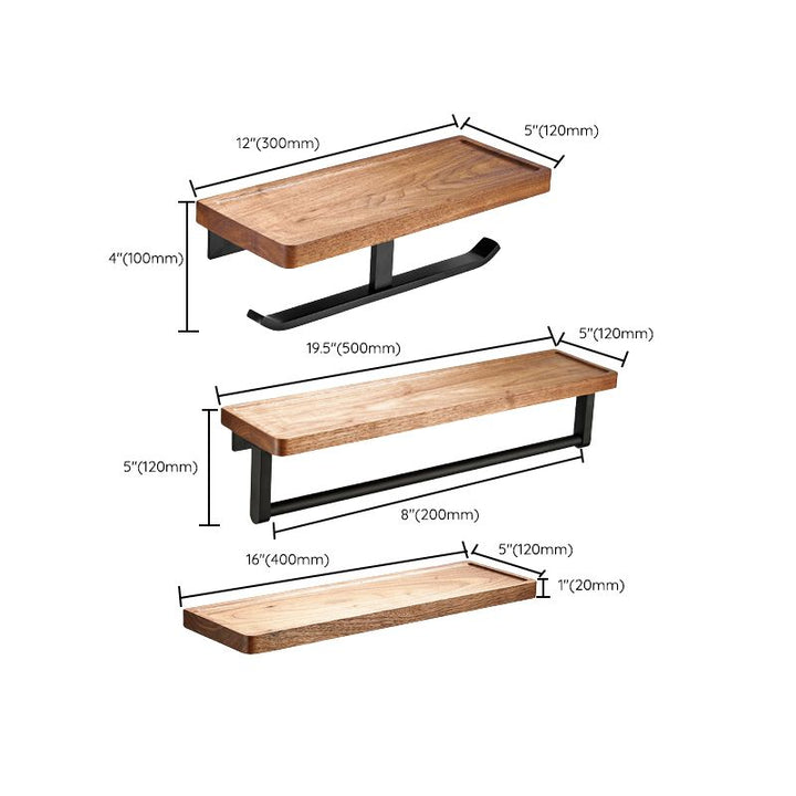 BowLift | 7-piece toilet accessory set made of solid wood and metal