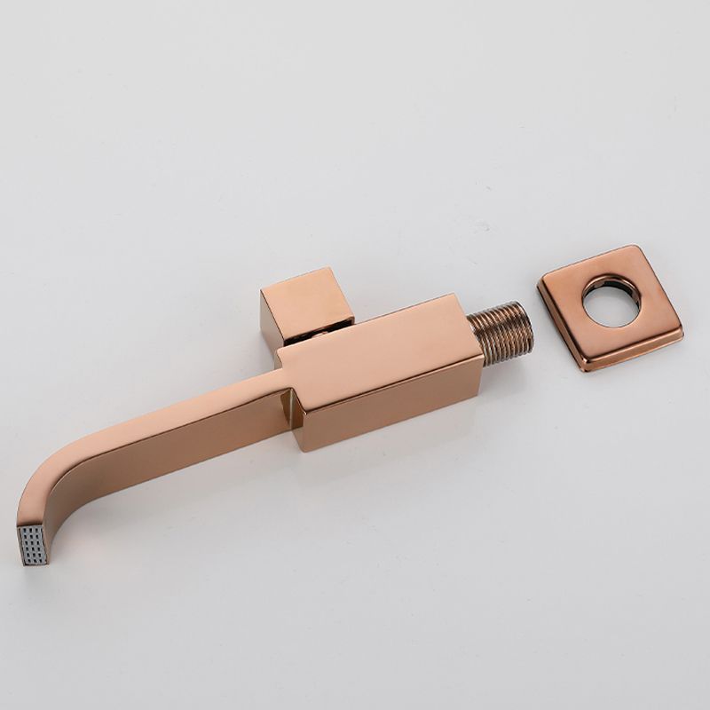 BowLift | Contemporary Wall Mounted Bathroom Faucet Handle Knob Solid Brass Square Faucet