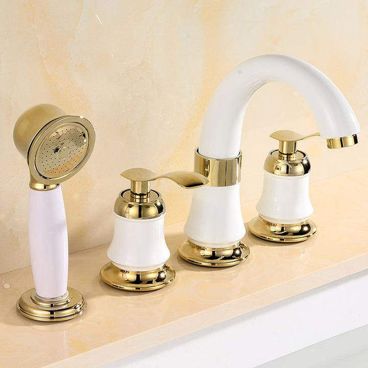 BowLift | Tradition Bathtub Filler Trim Deck-Mounted Swing Spout Bathtub Filler