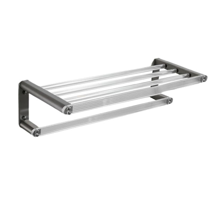 BowLift | Modern Bathroom Set Gray Towel Rack Bathroom Shelf Bathroom Accessories Set