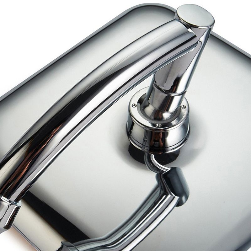 BowLift | Modern Square Showerhead Combo Chrome Rainfall Showerhead