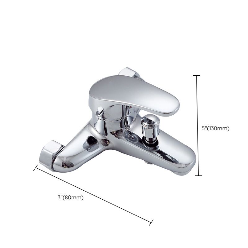 BowLift | Modern Silver Faucet Copper with 1-Handle 2-Hole Bathroom Faucet