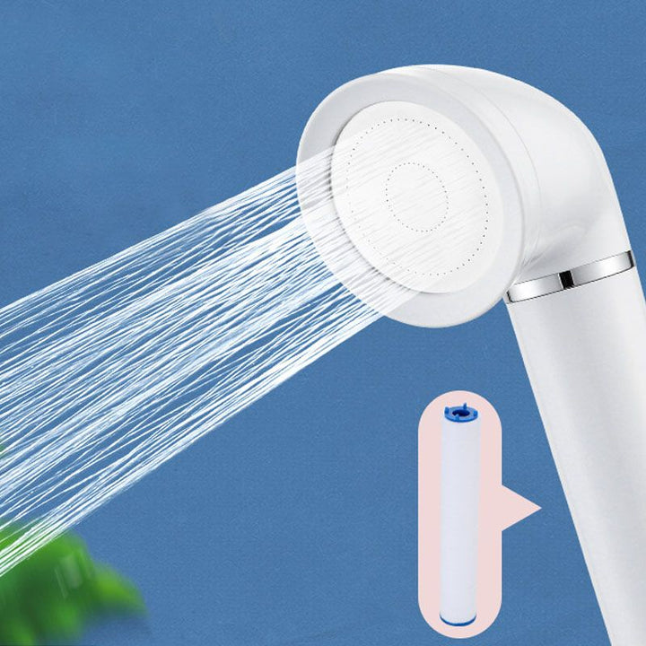 BowLift | White round shower head plastic supercharged hand shower