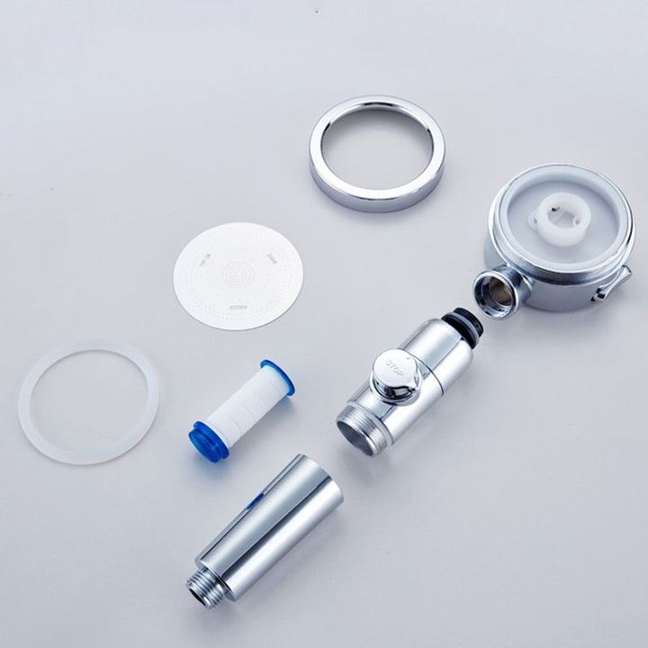 BowLift | Modern Showerhead Adjustable Spray Pattern Rotatable Round Handheld Showerhead