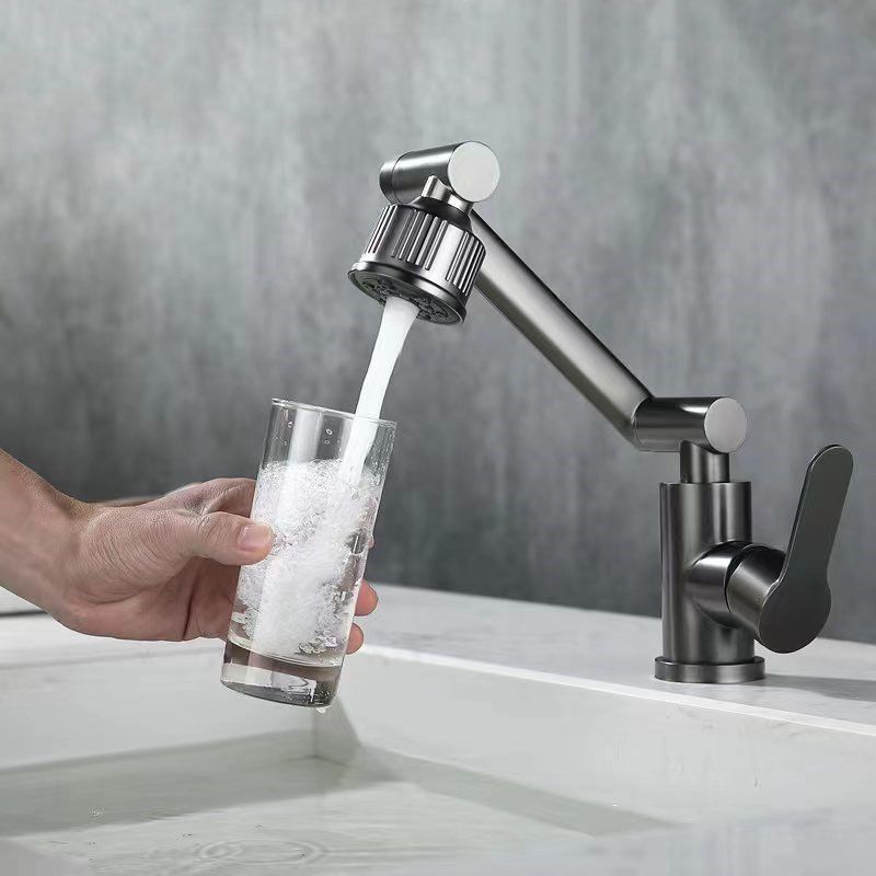 BowLift | Modern Basin Mixer Stainless Steel Lever Handle Low Arc Basin Mixer