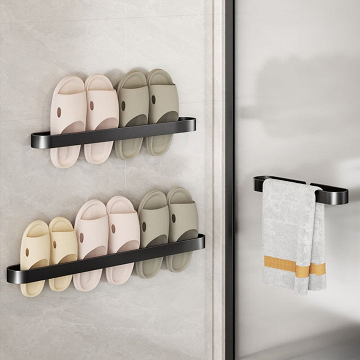 BowLift | Minimalist Bathroom Accessories Set Metal Slipper Rack/Towel Holder