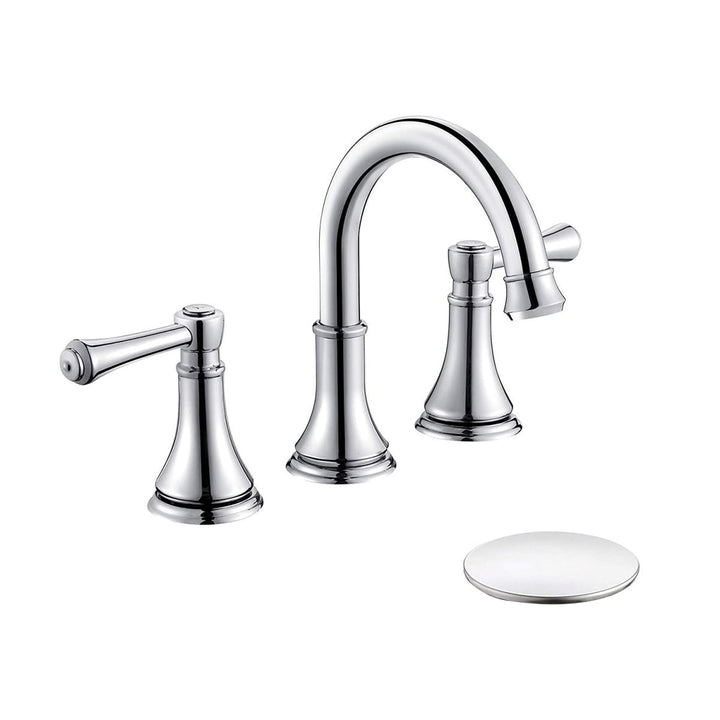 BowLift | Modern Sink Faucet Widespread Faucet with 2 Handles and 3 Holes