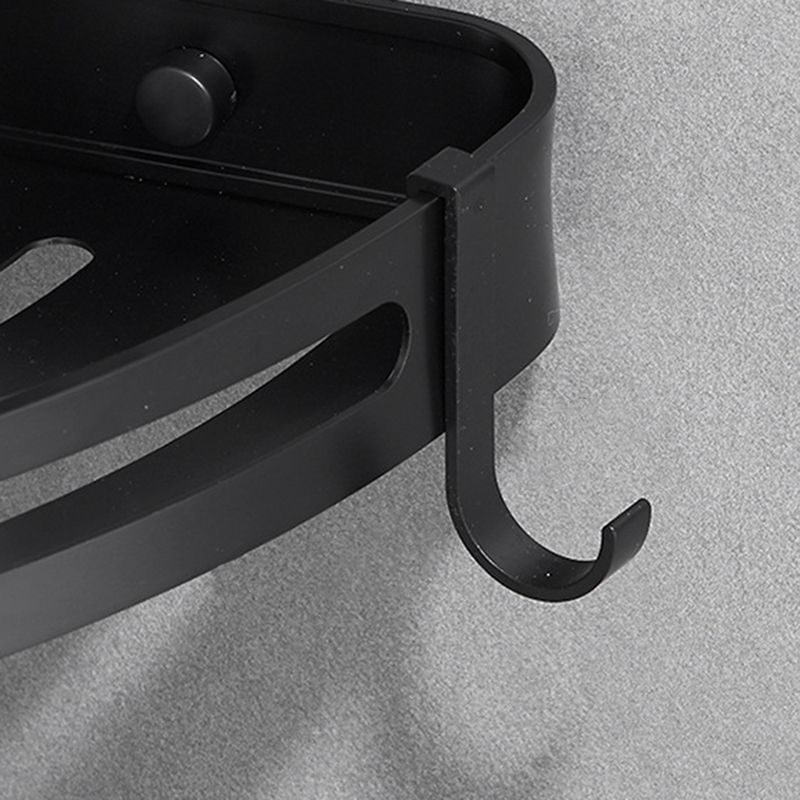 BowLift | Modern Aluminum Bathroom Accessory Set Black/ Silver Bathroom Shelf