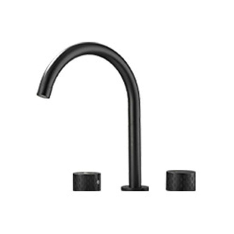 BowLift | Double Handle Tub Filler Deck Mounted High Arc Brass Modern Roman Tub Filler