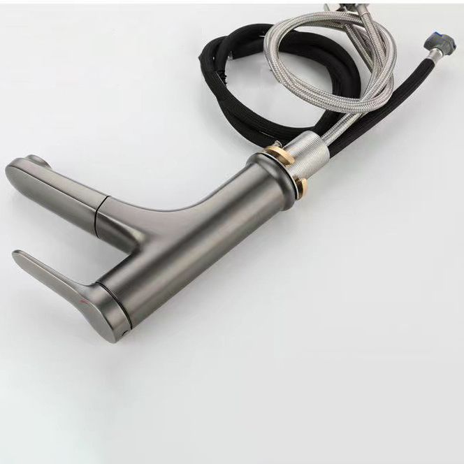 BowLift | Modern Vessel Faucet Brass Lever Handle Swivel Spout Bathroom Vessel Faucet