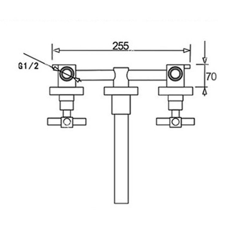 BowLift | Modern Wall Mounted Fixture Bathroom Bathtub Mixer Faucet