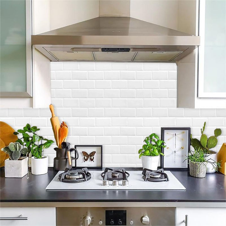 BowLift | Solid Peel & Stick Subway Tile Scratch Resistant PVC Rectangular Peel and Stick Wall Tile