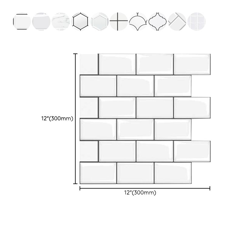 BowLift | White Subway Tiles Water-Resistant Peel & Stick Tile for Kitchen Backsplash