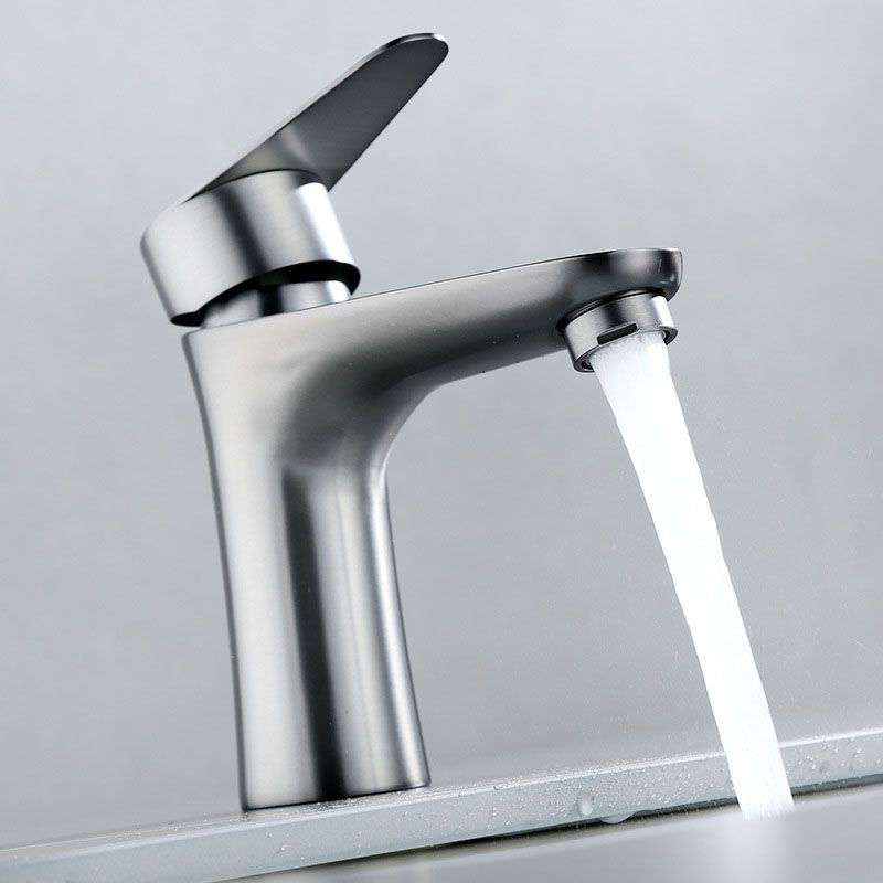 BowLift | Contemporary Stainless Steel Sink Faucet Lever Handles Low Arc Sink Faucet