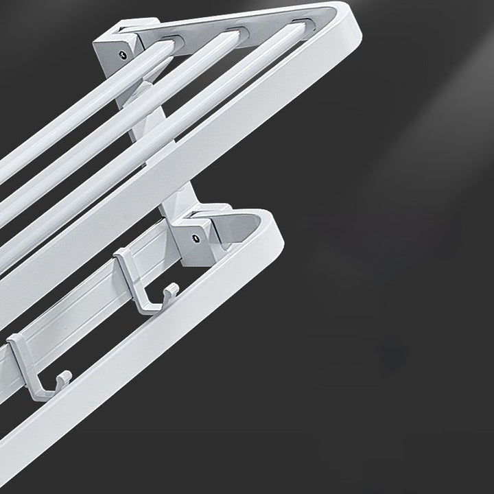 BowLift | Modern Bathroom Accessory Set Towel Bar Bathroom Shelf White Bathroom Accessory Set