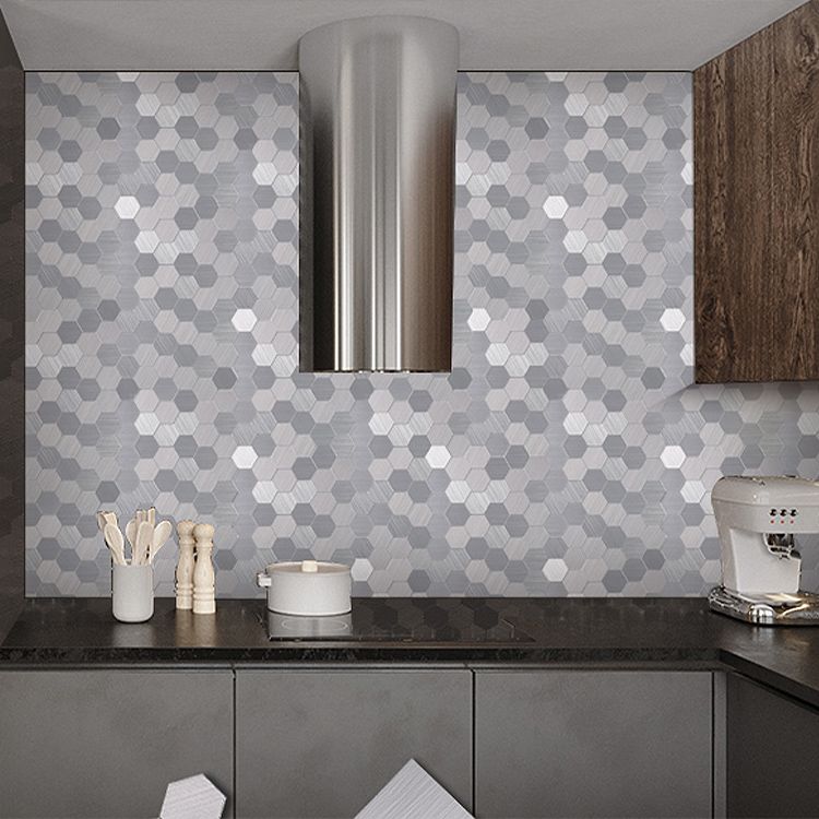 BowLift | Subway Tile Wallpaper Contemporary Peel and Stick Wall Tile with Metal Look