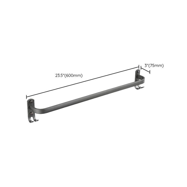 BowLift | Modern Bathroom Fixture Set Towel Bar Gray Bathroom Shelf Bathroom Set