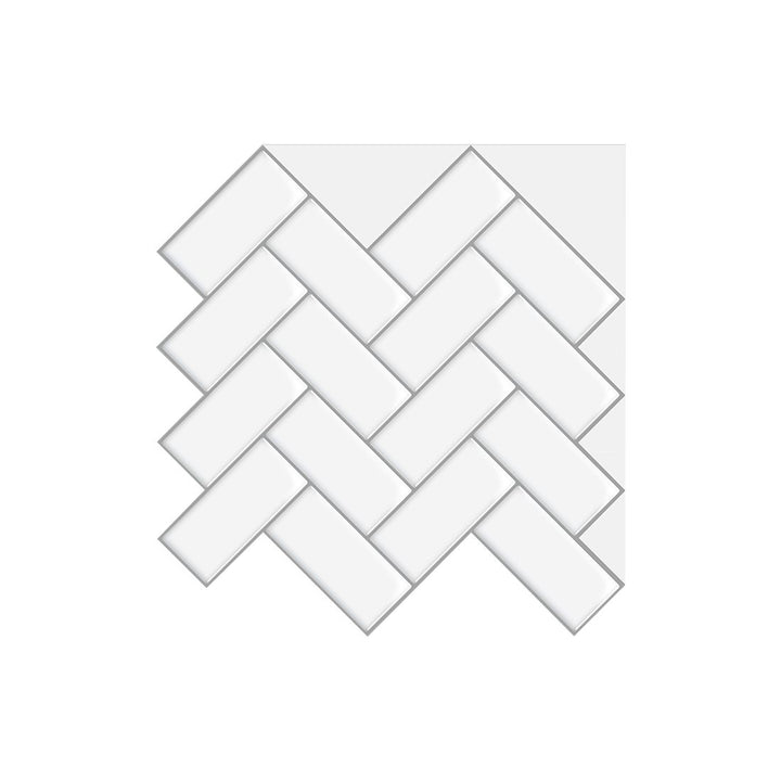 BowLift | Square Peel & Stick Mosaic Tile Herringbone Peel and Stick Wall Tile