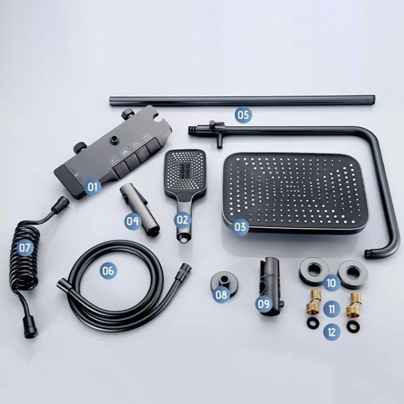 BowLift | Modern adjustable swivel shower head metal shower fitting on the wall