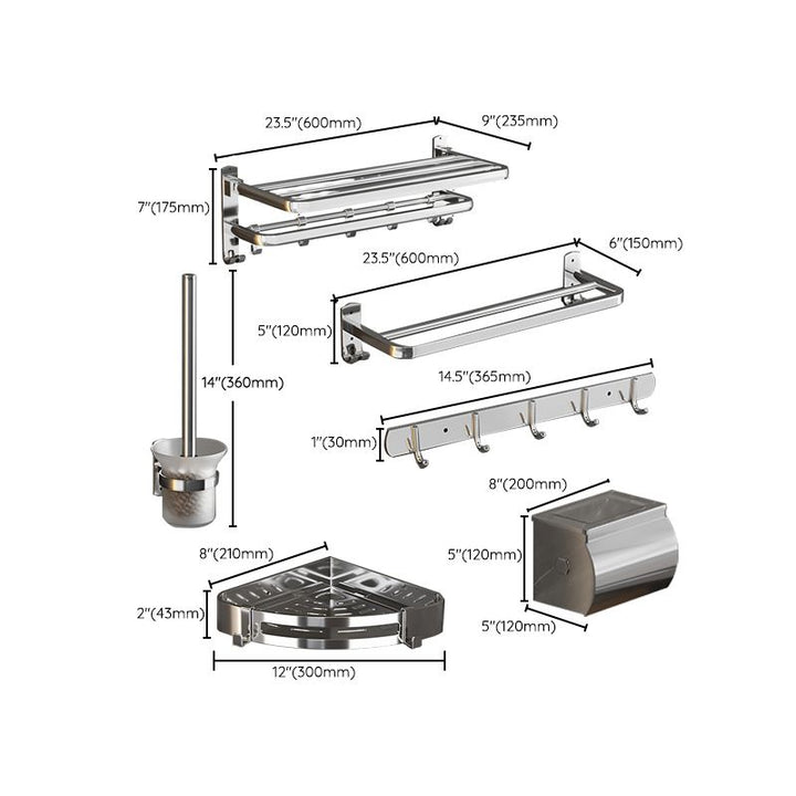 BowLift | Modern Bathroom Accessory Set Paper Holder Bathroom Shelf Stainless Steel Bathroom Hardware
