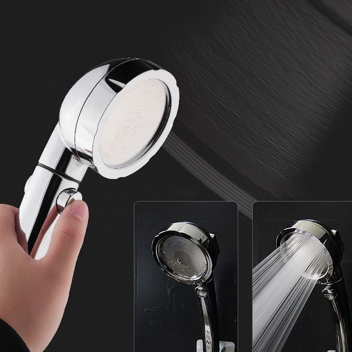 BowLift | Contemporary Hand Shower Head Silver 3 Spray Pattern Wall Mount Shower Head