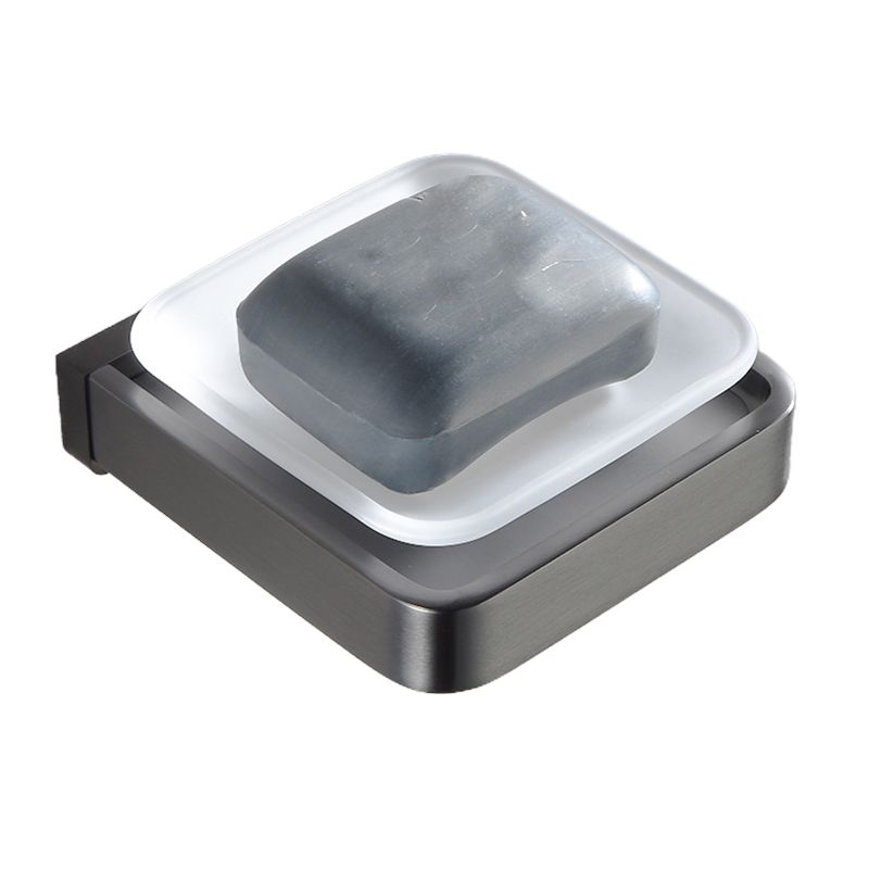 BowLift | Gray metal modern bathroom accessories as a single piece or as a set
