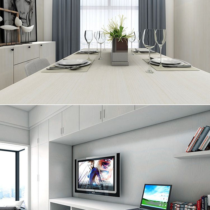 BowLift | Modern Pearl Wainscoting PVC Wood Grain Wall Access Panel Peel and Stick Wall Tile