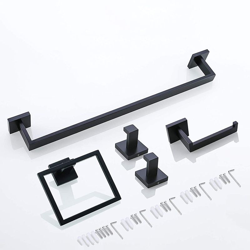 BowLift | 7-piece bathroom accessory set made of stainless steel with paper holder/robe hook/towel ring bar
