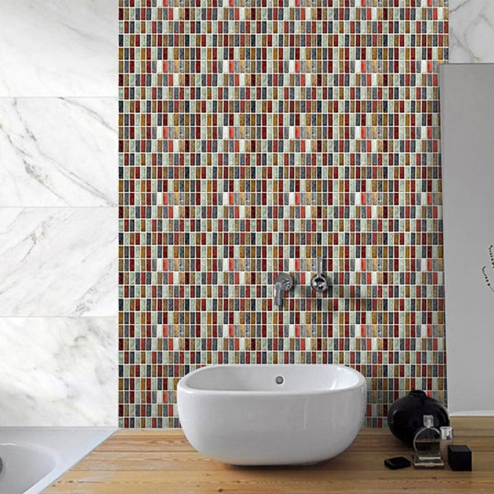 BowLift | Peel and Stick Mosaic Tile Waterproof Square Peel and Stick Tile for the Kitchen 20-Pack