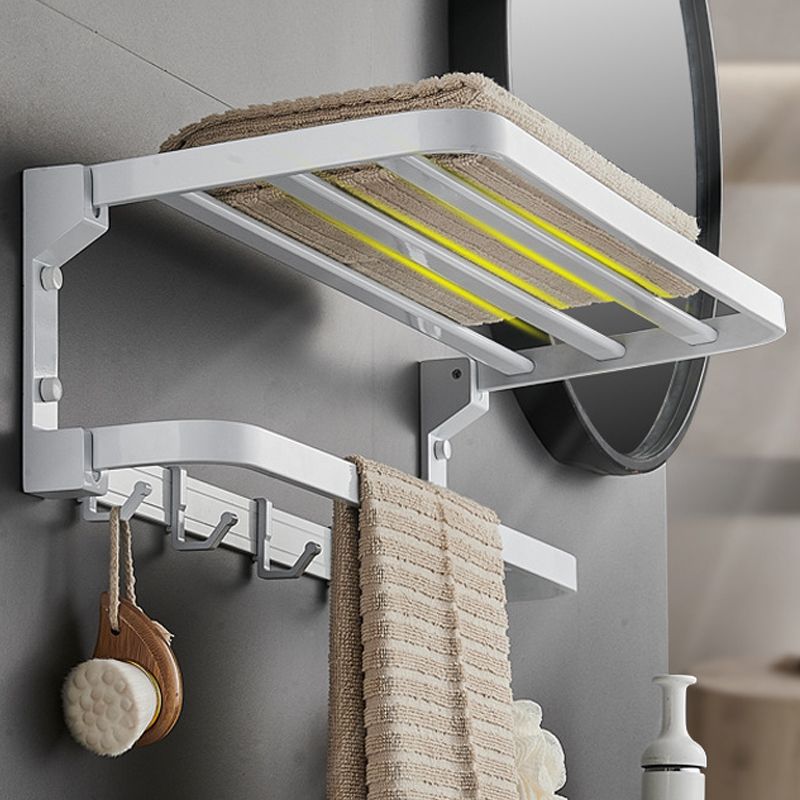 BowLift | Modern Bathroom Accessory Set Towel Bar Bathroom Shelf White Bathroom Accessory Set