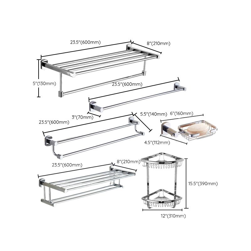 BowLift | Modern Bathroom Accessory Set Paper Holder Towel Bar Stainless Steel Bathroom Set