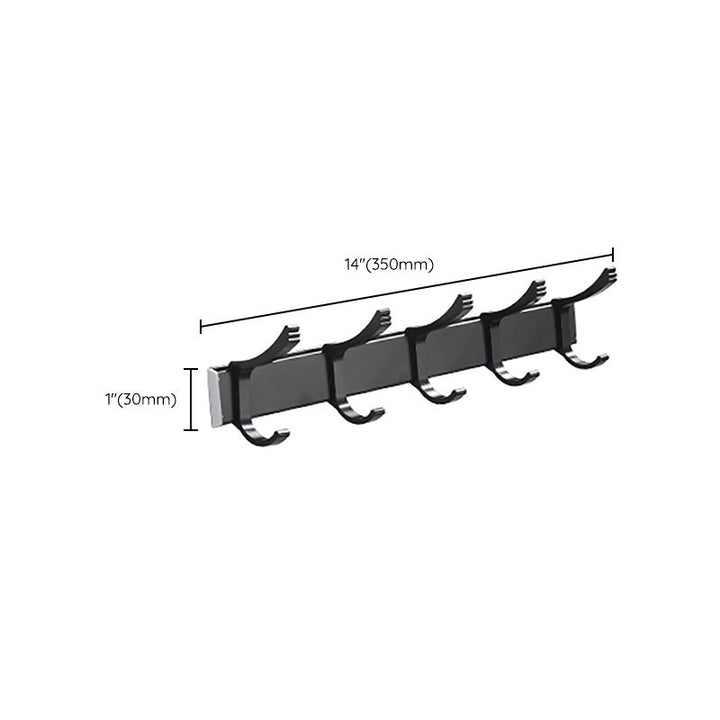 BowLift | Modern Classic Bathroom Hardware Set Matte Black Bathrobe/Towel Bar & Bathroom Shelf