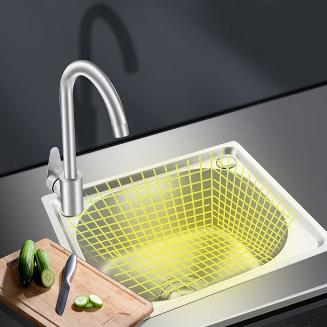 BowLift | Modern Bar Prep Mirror Stainless Steel with Faucet Workstation Rack