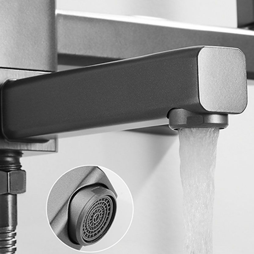 BowLift | Modern Bathtub Faucet Copper with Handheld Shower Wall-Mounted Bathtub Filler