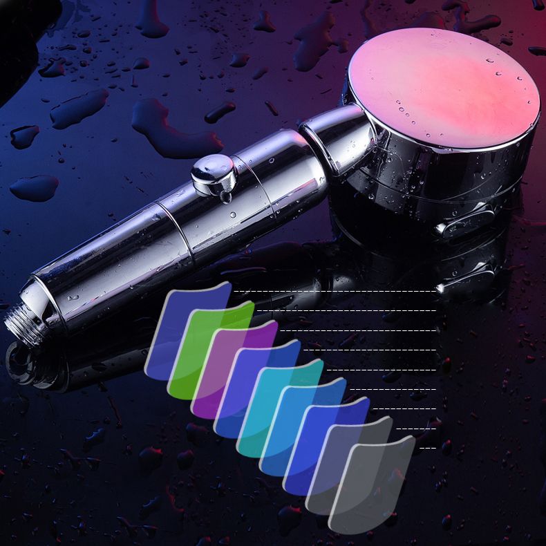 BowLift | Contemporary Handheld Showerhead Round 3 Setting Sprayhead in Silver