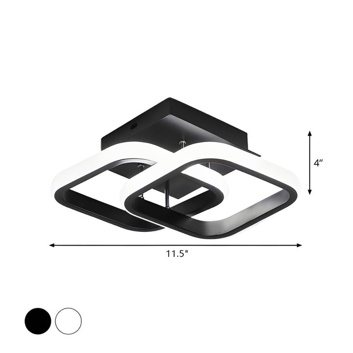 BowLift | Ceiling Light with LED Black Metal Frame