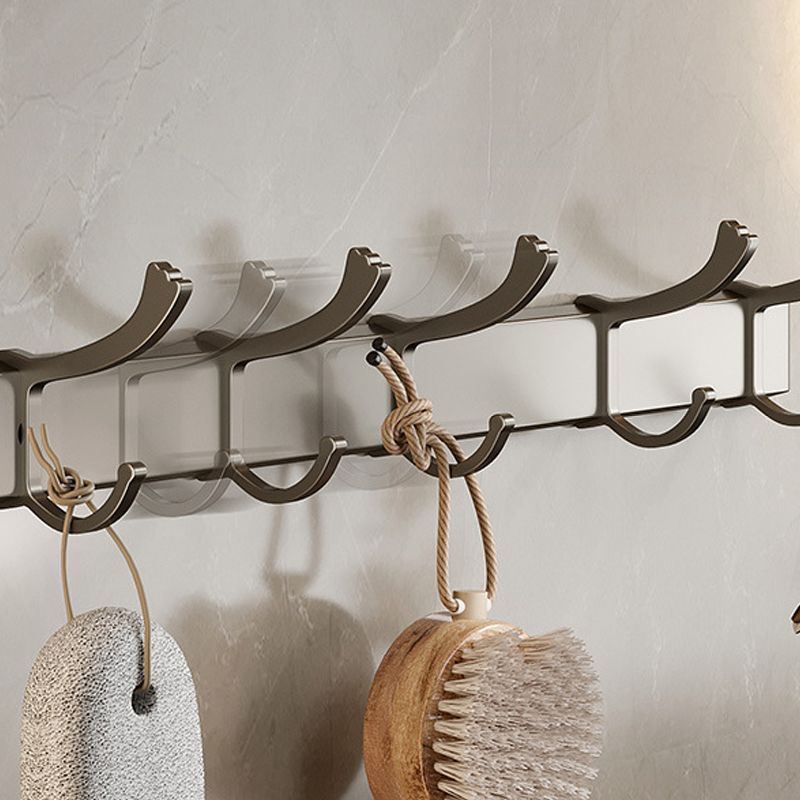 BowLift | Modern Bathroom Accessories Set in Gray with Bathroom Shelf/Towel Holder/Robe Hooks & Paper Holder