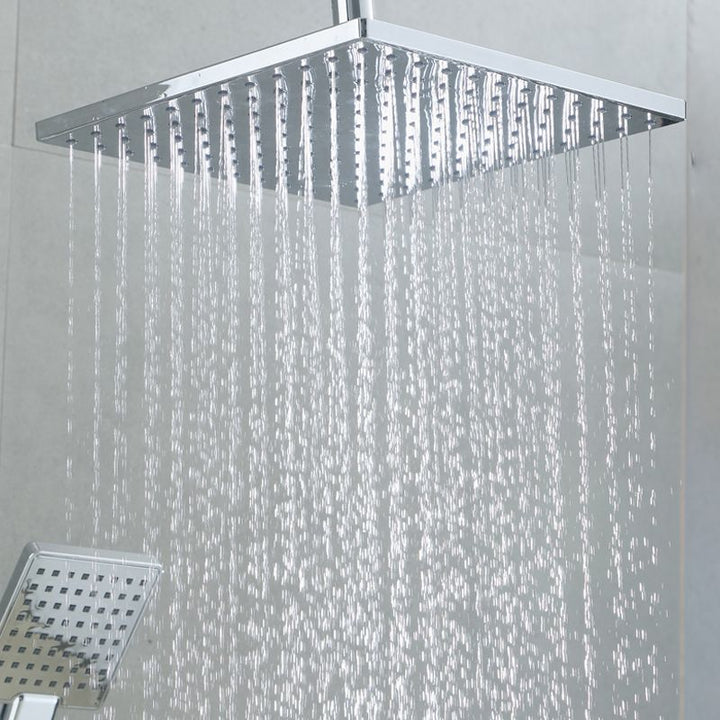 BowLift | Square Shower Head Combo Large Shower Head with Hand Shower