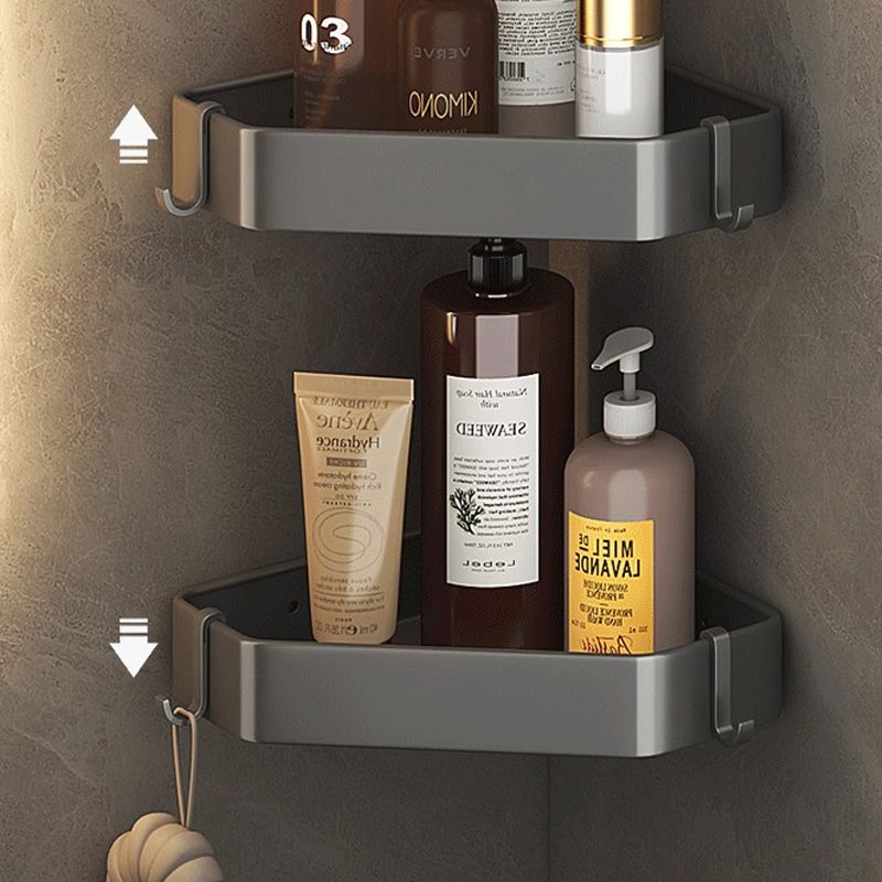 BowLift | Modern gray aluminum bathroom accessory set
