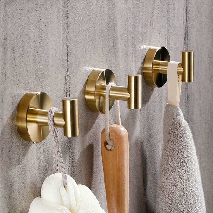 BowLift | Modern Bathroom Accessory Set Metal Coat Hooks in Polished Chrome/Gold