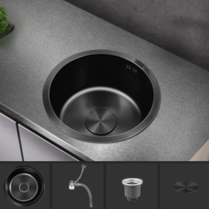 BowLift | Classic Round Wash Basin Stainless Steel Built-in Basin Non-slip Round Basin for the Kitchen