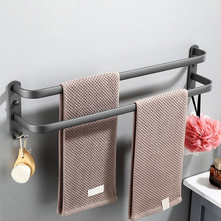 BowLift | Modern Bathroom Fixture Set Towel Bar Gray Bathroom Shelf Bathroom Set
