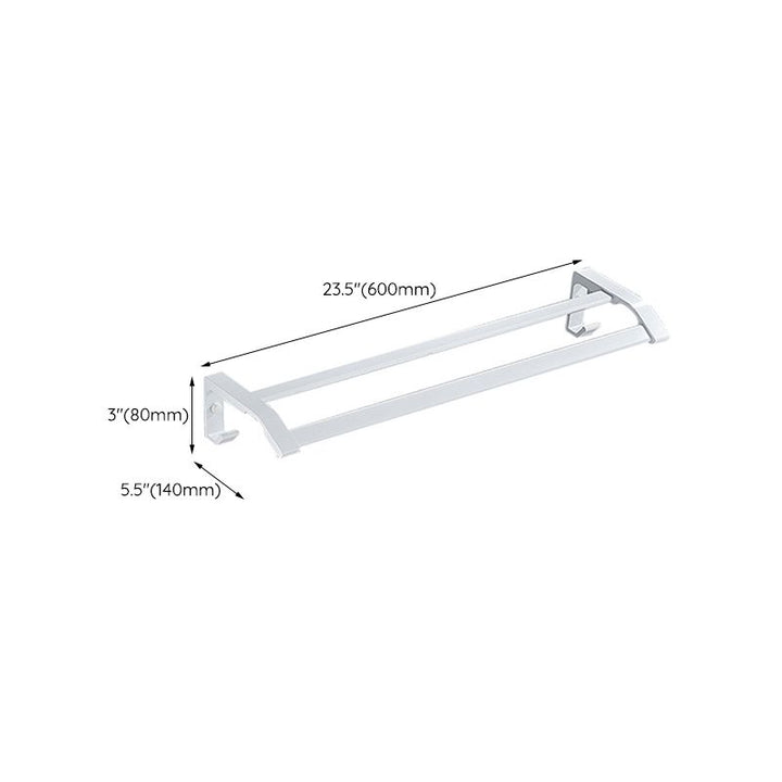 BowLift | Modern Bathroom Accessory Set Towel Bar Bathroom Shelf White Bathroom Accessory Set