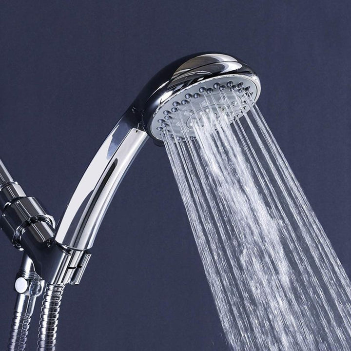 BowLift | Round Handheld Shower Head in Silver Leak-Resistant Wall-Mounted Shower Head